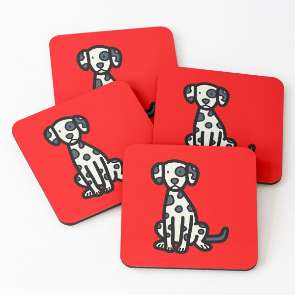 Item preview, dog Dalmatian White gris designed and sold by dyart painting.