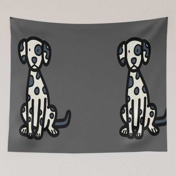 Item preview, dog Dalmatian White gris designed and sold by dyart painting.