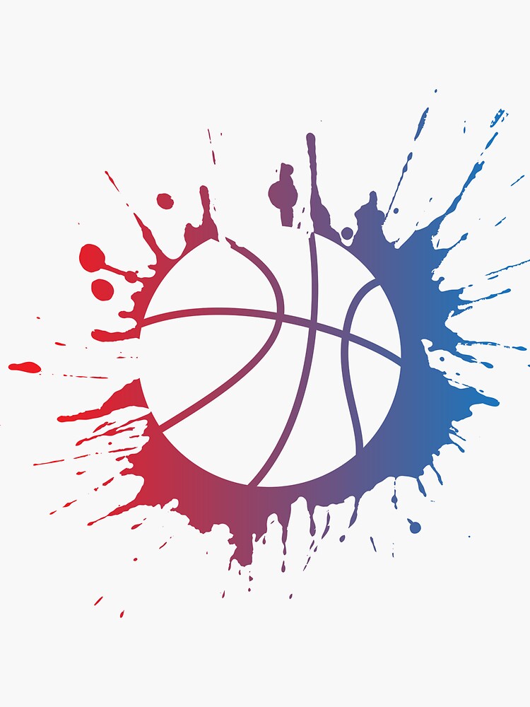 "Basketball Paint Design" Sticker for Sale by thathoopworld Redbubble