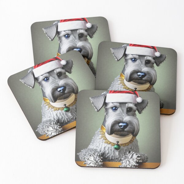 Item preview, Miniature Schnauzer Dog Christmas Celebration 5 designed and sold by AnadAA.