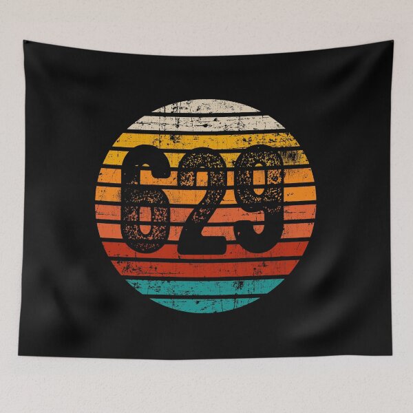 Item preview, Distressed Vintage Sunset 629 Area Code designed and sold by Gold Wings Tees.