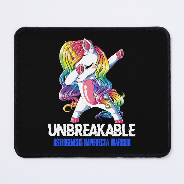 Item preview, Osteogenesis Imperfecta Awareness - Unicorn Osteogenesis Imperfecta Warrior Ribbon UNBREAKABLE designed and sold by Fernandezf.