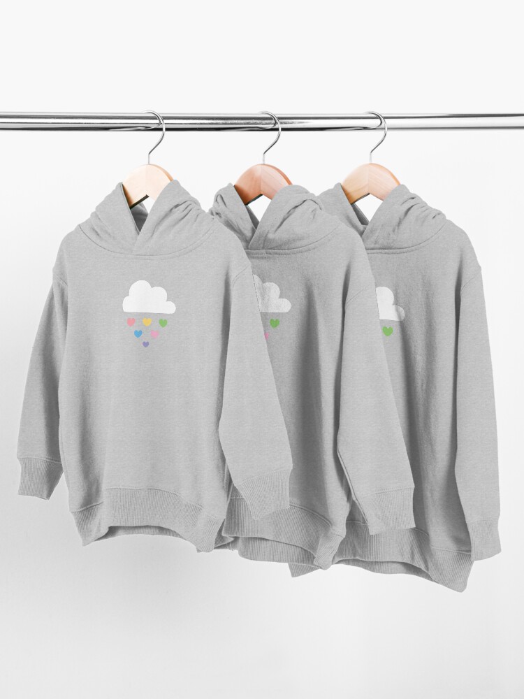 Alternate view of Raining hearts Toddler Pullover Hoodie
