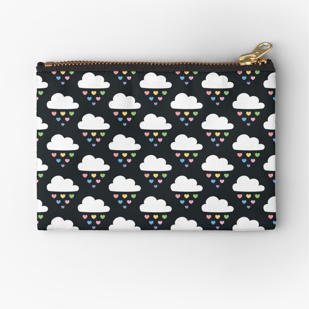 Raining hearts Zipper Pouch