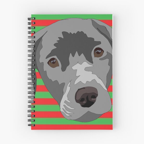 Item preview, Silver lab Christmas pattern designed and sold by LeahcarsArt.