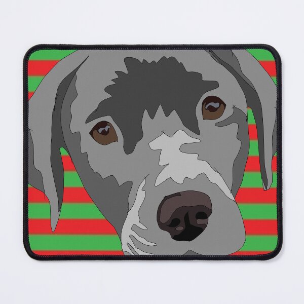 Item preview, Silver lab Christmas pattern designed and sold by LeahcarsArt.