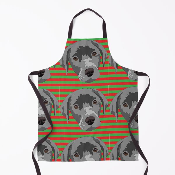 Item preview, Silver lab Christmas pattern designed and sold by LeahcarsArt.