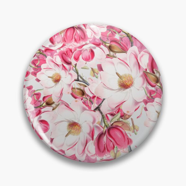 Item preview, Pink Magnolias Seamless Floral Surface Design Pattern designed and sold by PBJArt.