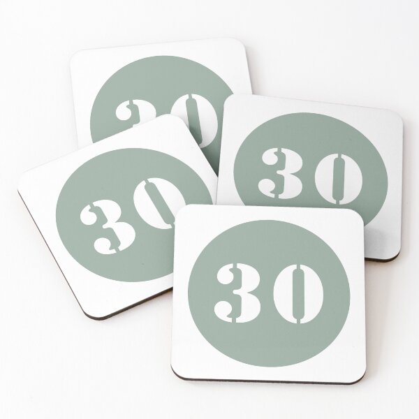 Item preview, Number Thirty (30) in Sage Green Circle designed and sold by Ching Teoh.