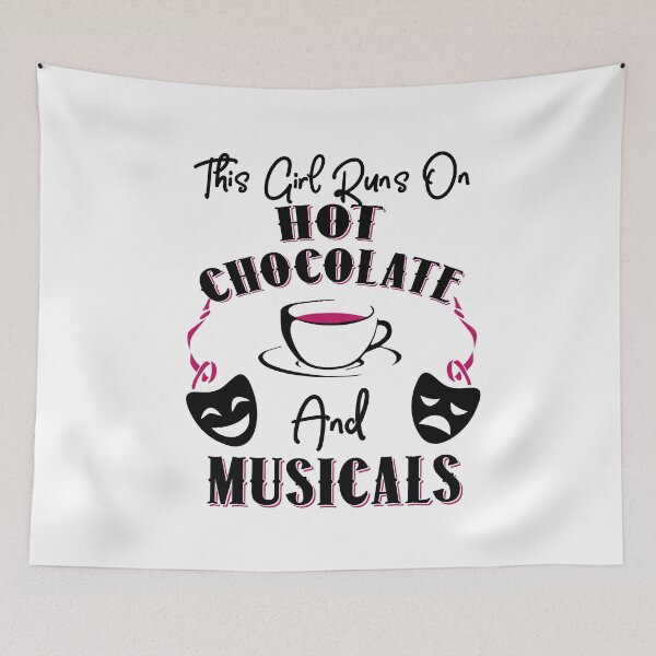 Item preview, This Girl Runs On Hot Chocolate and Musicals T-Shirt designed and sold by KsuAnn.