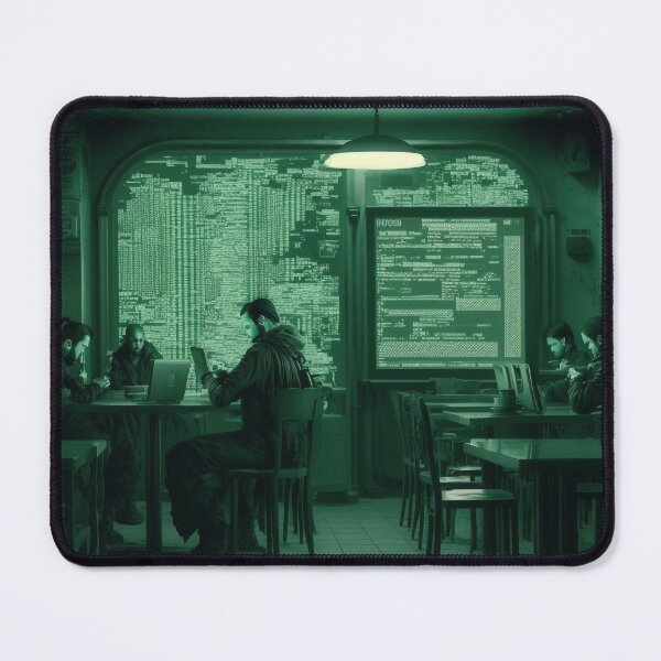Artikelvorschau, Die Matrix-Serie - Green Café entworfen und verkauft von AICreateWorlds.
