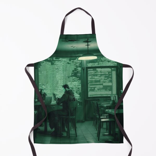Artikelvorschau, Die Matrix-Serie - Green Café entworfen und verkauft von AICreateWorlds.