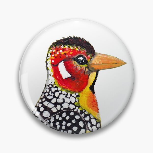 Item preview, Cutout - Red-faced Spotted Yellow Warbler from Kenya designed and sold by KarendiBeeArts.