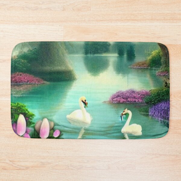 Item preview, Two White Swans in Enchanted Lake designed and sold by designlee.