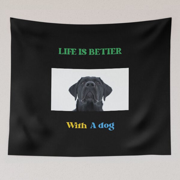 Item preview, Life is way much better with a dog designed and sold by Abeer’s Art.