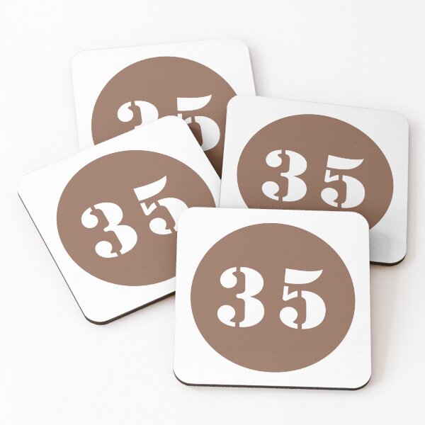 Item preview, Number Thirty Five (35) in Brown Circle designed and sold by Ching Teoh.