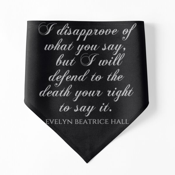 I Disapprove Of What You Say But I Will Defend To The Death Your