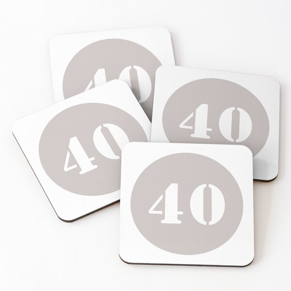 Item preview, Number Forty (40) in Grey Circle designed and sold by Ching Teoh.