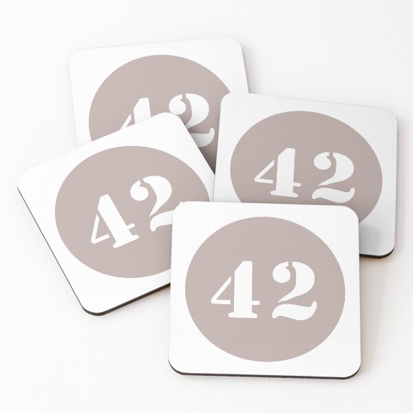 Item preview, Number Forty Two (42) in Coffee Color Circle designed and sold by Ching Teoh.