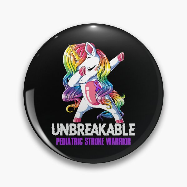 Item preview, Pediatric Stroke Awareness - Unicorn Pediatric Stroke Warrior Ribbon UNBREAKABLE designed and sold by Fernandezf.