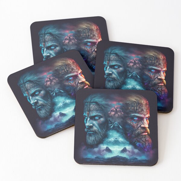 Item preview, The Adventures of Synapse and Bloodblade Valheim Portraits designed and sold by AICreateWorlds.