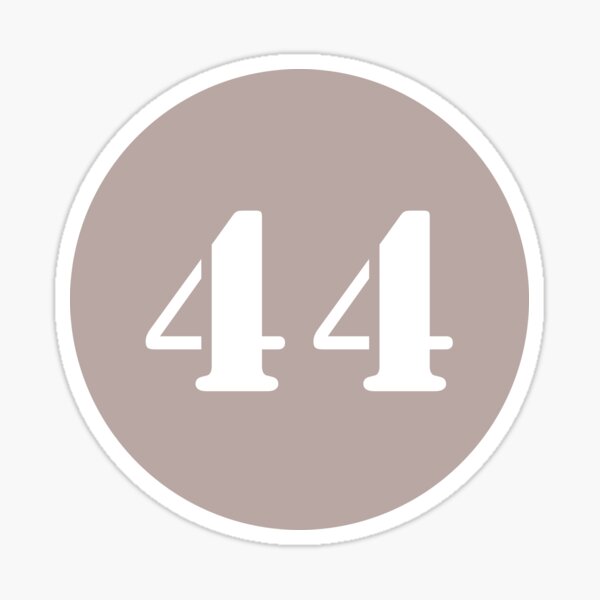 Number Forty four (44) in Khakis Circle Sticker