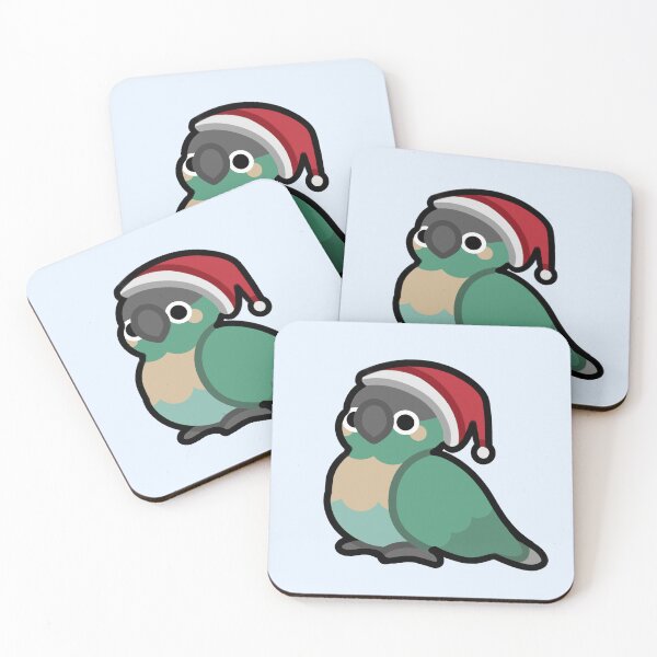 Item preview, X-Mas Birbs - Turquoise Green Cheek Conure designed and sold by blirbos.