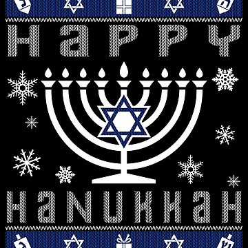 Artwork thumbnail, Happy Hanukkah Ugly Christmas by EthosWear