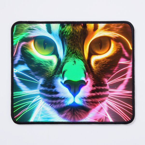 Item preview, Neon Cat - Modern Digital Art designed and sold by Ai-michiart.