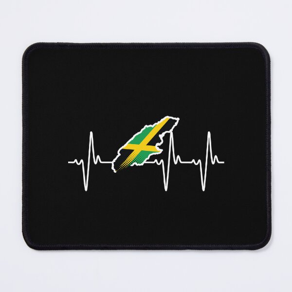 Item preview, Jamaica Flag Pride Jamaican DNA Roots Heartbeat designed and sold by QueenOfPrint.