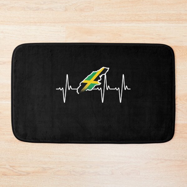 Item preview, Jamaica Flag Pride Jamaican DNA Roots Heartbeat designed and sold by QueenOfPrint.