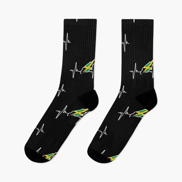 Item preview, Jamaica Flag Pride Jamaican DNA Roots Heartbeat designed and sold by QueenOfPrint.