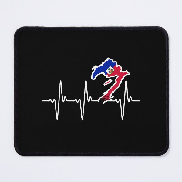 Item preview, Haiti Flag Pride Haitian DNA Roots Heartbeat designed and sold by QueenOfPrint.