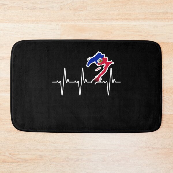 Item preview, Haiti Flag Pride Haitian DNA Roots Heartbeat designed and sold by QueenOfPrint.