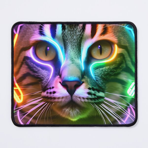 Item preview, Neon Cat - Modern Digital Art designed and sold by Ai-michiart.