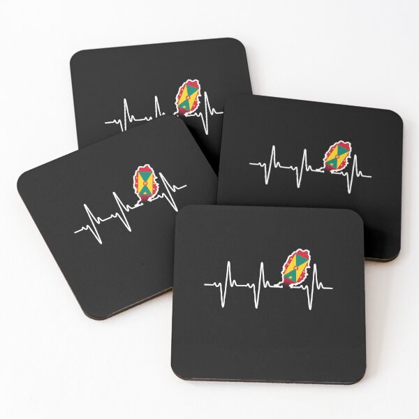 Item preview, Grenada Flag Pride Grenadian DNA Roots Heartbeat designed and sold by QueenOfPrint.