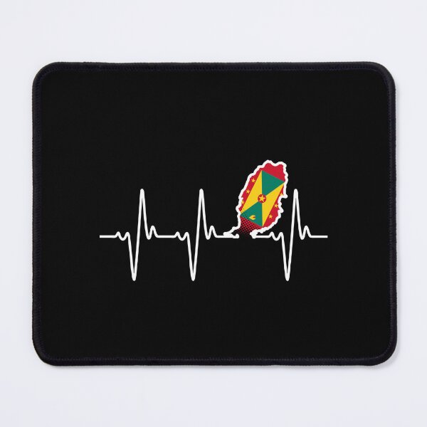 Item preview, Grenada Flag Pride Grenadian DNA Roots Heartbeat designed and sold by QueenOfPrint.