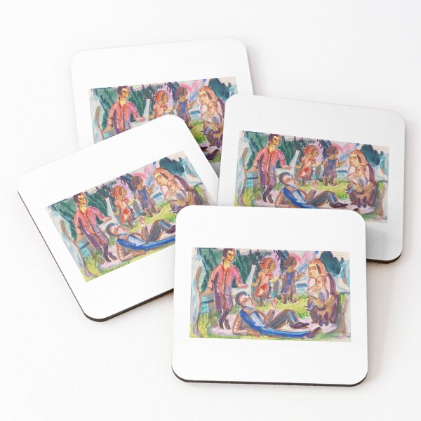 Item preview, Ernst Ludwig Kirchner  Familie auf der Wiese (1922) designed and sold by TeeARTHY.