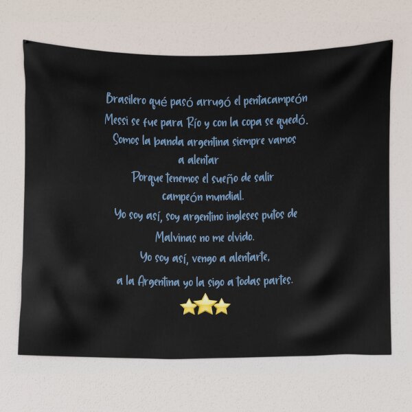 Item preview, Argentinian song Brasilero qué pasó arrugó el pentacampeón argentina soccer fans song designed and sold by NeboulaHamra.