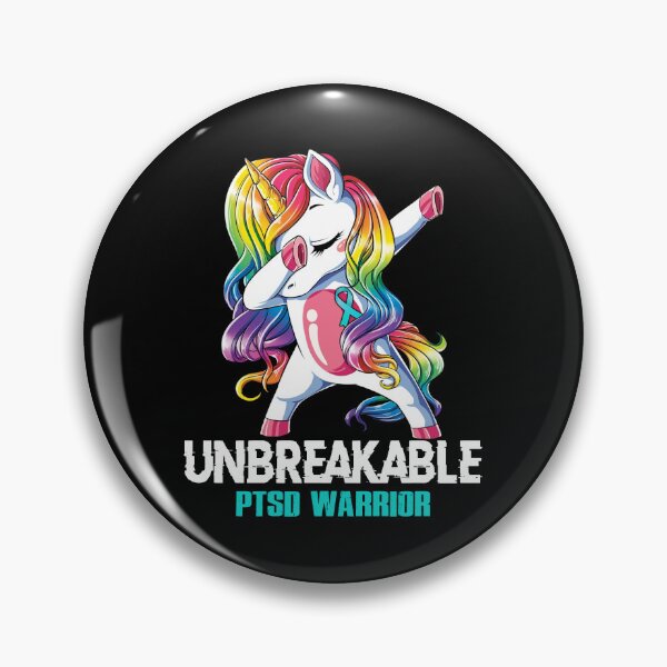 Artikelvorschau, PTBS-Bewusstsein - Unicorn PTSD Warrior Ribbon UNBREAKABLE entworfen und verkauft von Fernandezf.