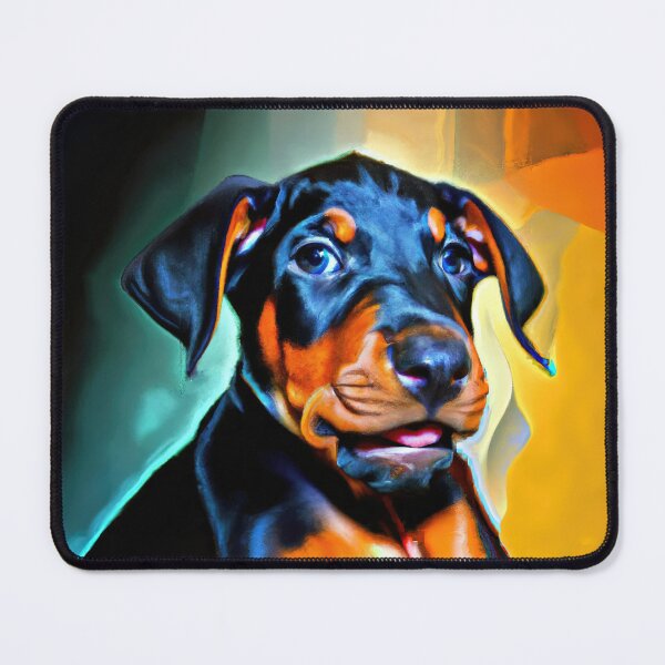 Item preview, Doberman Pinscher puppy vibrant colors designed and sold by AIK9Artwork.