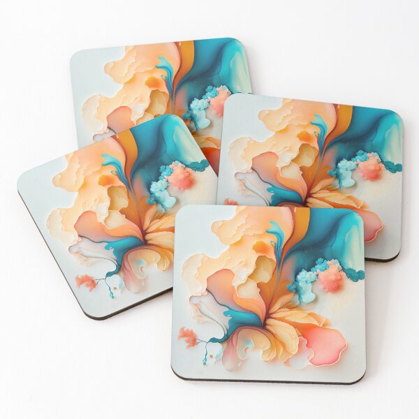 Item preview, Abstract fluid blending Yellow, blush and blue designed and sold by Ilze Lucero.