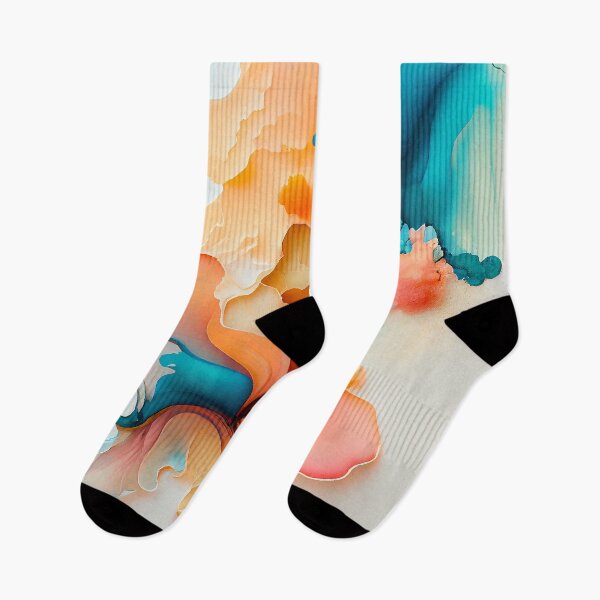 Item preview, Abstract fluid blending Yellow, blush and blue designed and sold by Ilze Lucero.