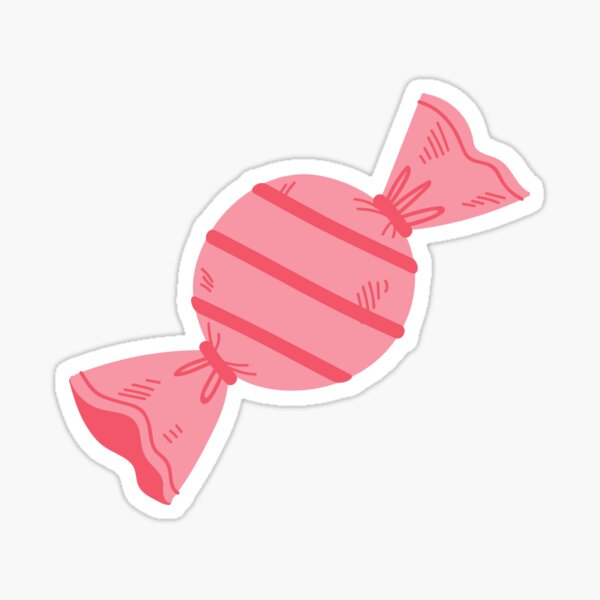 "Pink candy" Sticker for Sale by stickychew Redbubble