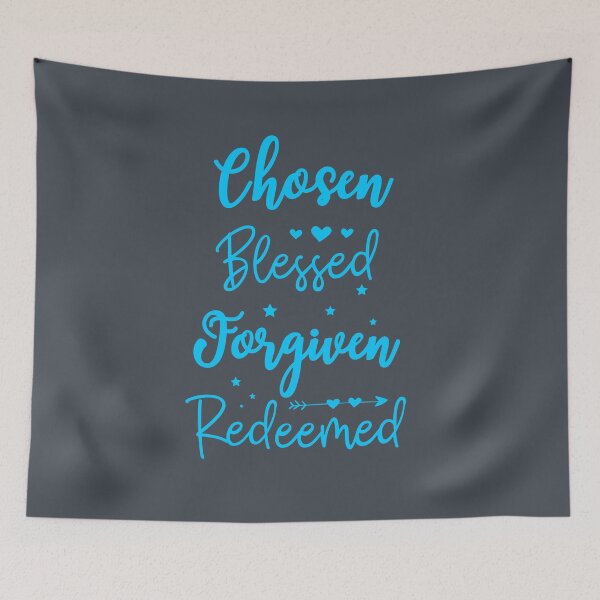 Item preview, Chosen, Blessed, Forgiven, Redeemed - Christian Message - Pink designed and sold by HealNoMeds | Invisible Illness Awareness.