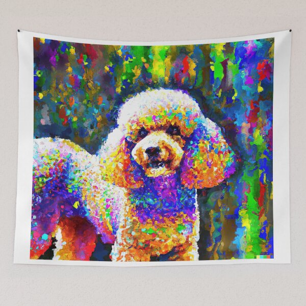 Item preview, Poodle vibrant colors designed and sold by AIK9Artwork.