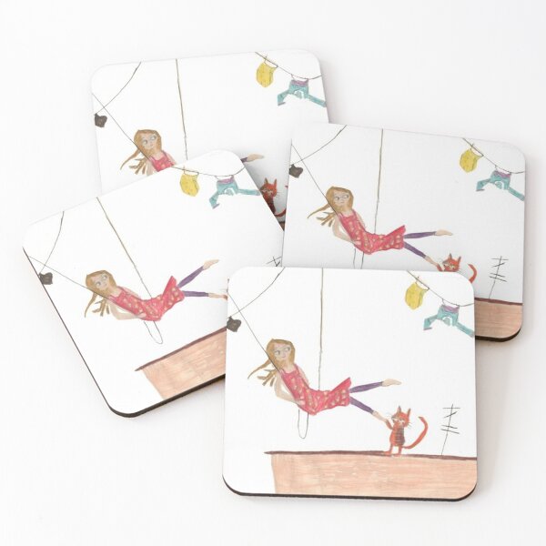 Item preview, Girl Swinging over Roof designed and sold by mila-ola.