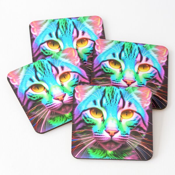 Item preview, Neon Cat - Modern Digital Art designed and sold by Ai-michiart.
