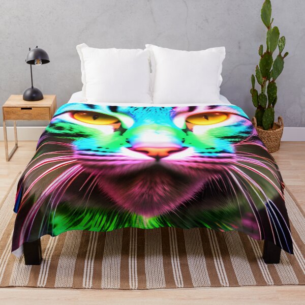 Item preview, Neon Cat - Modern Digital Art designed and sold by Ai-michiart.