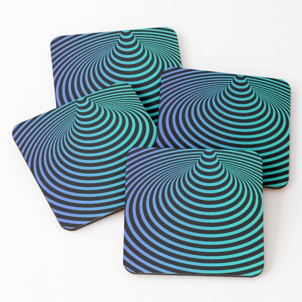 Aperçu de l'œuvre Illusion d'optique spirale bleue créée et vendue par sweetbelle.